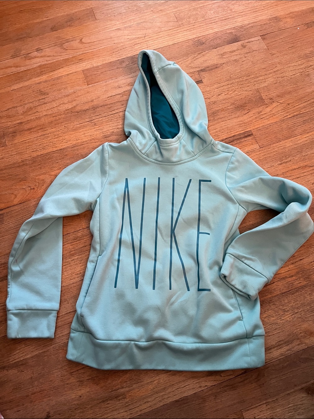 Nike Aqua Pullover Hoodie with Tall Vertical Logo